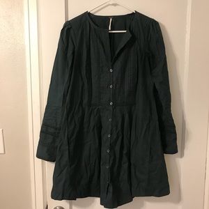 Free People Emerald Button Down Tunic/Dress